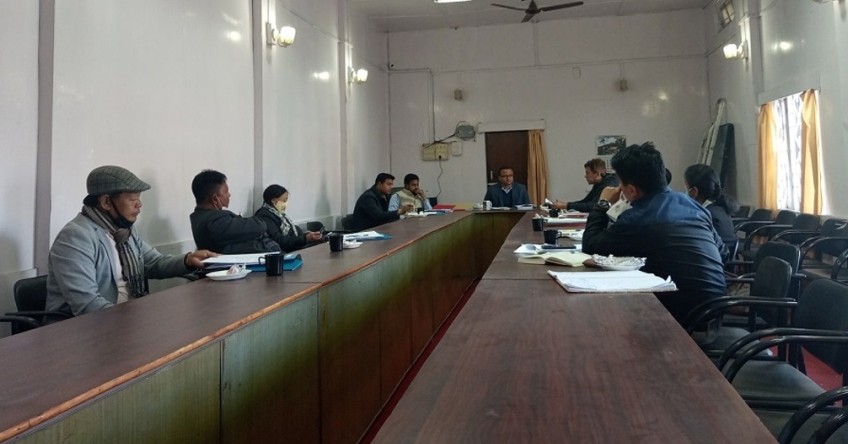 Tuensang DC, Kumar Ramnikant, IAS, chairing the DWSM meeting on February 5.